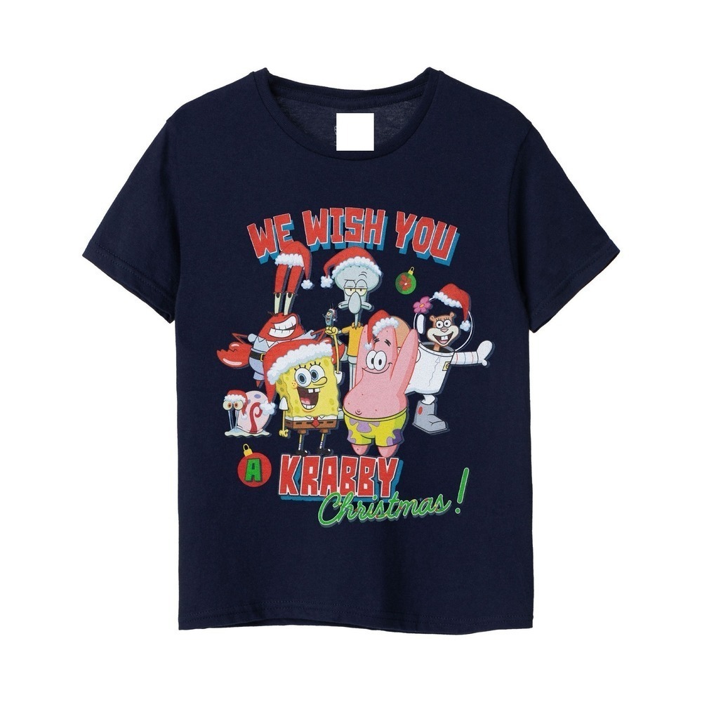 SpongeBob Christmas Holiday Cartoon Fan Graphic Unisex T-Shirt